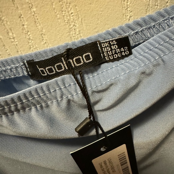 Blue Ruched Bodycon Dress - Picture 5 of 6